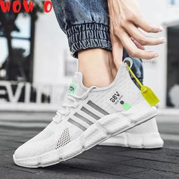 Casual Shoes Men Vulcanize Men's Lightweight Breathable Sneakers Mesh Fluorescent Green Comfortable Jogging Sport