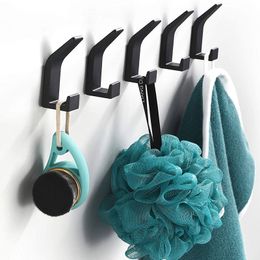 Single Hook Bathroom Space Aluminium Clothes Hook Towel Hook For Bathroom Clothes Hook Living Room Kitchen Accessories