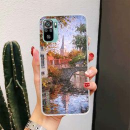 Claude Monet Garden Lotus Bridge For Xiaomi Redmi Note 12 11S 11 10S 10 9S 9 8T 8 Pro Phone Case 11T 11E 9T 7 5 Plus Fundas Cove