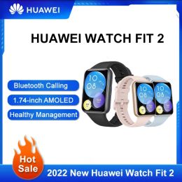 Watches New Huawei Watch Fit 2 Sports smart 97 Sports Modes Bluetooth Call Access Control Male and Female Adult Vitality Models