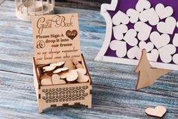 Customized Wedding Castle Guest book baby shower wood signature Alternative acrylic Drop box Guestbook wedding party favor