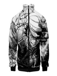 Japan Anime Golden Kamuy Sugimoto Saichi 3D Print Men039s Jackets Harajuku Cardigan Stand Collar Zipper Baseball Jacket Outerwe3189101