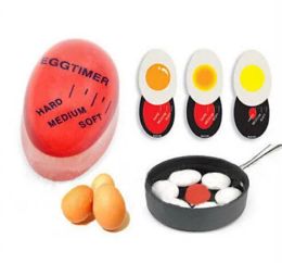 1pc Egg Timer Kitchen Electronics Gadget Color Changing Yummy Soft Hard Boiled Eggs Cooking Eco-Friendly Resin Red Tool