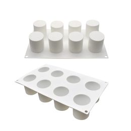 3D Cylinder Silicone Moulds Cake Baking tools Handmade Jelly Pudding mousse moulds resin clay aroma stone Soap candle Mould