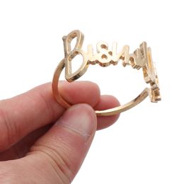 1pcs Alloy Letters Napkin Rings Kitchen Party Hotel Towel Holder Alloy Metal Napkin Buckle Wedding Dinner Table Decoration