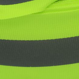 5M Fluorescent Green Reflective Stitched Fabric with High Silver Sewing Strap DIY Traffic Night Safety Warning Belt 10/ 25 /50mm