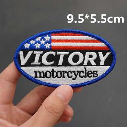 MOTORCYCLE brand logo Embroidery Patches Sticker On Clothes with Hook backing