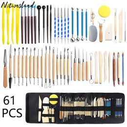 61Pcs Polymer Clay Tools Ball Stylus Dotting Tool Modeling Clay Sculpting Tools Set Rock Painting Kit for Clay Sculpture Pottery