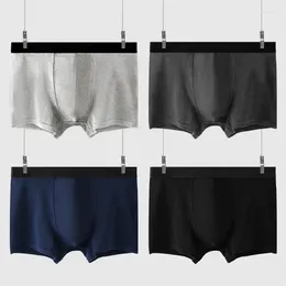 Underpants 4Pcs/Lot Men's Fashion Cotton Boxers Panties Comfortable Man Underwear Mens Shorts Boxer Large Size