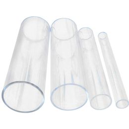 1Pc 49~50cm Long O.D 16~110mm Transparent Acrylic Pipe PMMA Organic Glass Tube Aquarium Accessoires Pipe Fittings Acrylic Tube