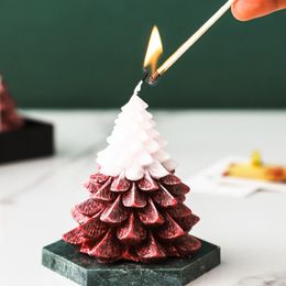 Christmas Tree Shape Scented Aromatherapy Candle for Home Festival Party Bedroom Dining Table Candlelight Dinner Decor