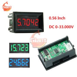 0.56 Inch DC 0-33V 3 Wires LED Digital Voltmeter Voltage Meter Volt Instrument Tool Red Green Blue Display 5 Digit 12V Voltmeter