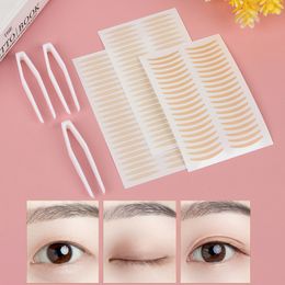 200pcs Invisible Lace Mesh Double Eyelid Lift Strip Tape Adhesive Sticke Tweezer Double Eye Tape Ladies Eye Makeup Tools