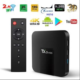 TX3 MINI TV Box Android 10 Allwinner H616 Quad Core 4K 2.4G Wifi Youtube 100m lan VS X96Q media player