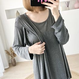 Maternity Underbelly Pants Long Sleeve Pregnant Women Shirts Set Maternity Top Pregnant Woman Two-Piece Set 3970B