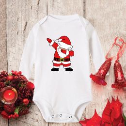 Mi 1ra Navidad Long Sleeve Baby Bodysuit Merry Christmas Santa Cute New Year Clothe My First Christmas Baby Jumpsuit Xmas Outfit