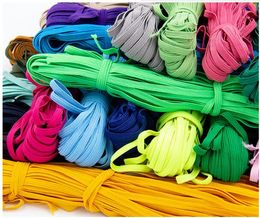 100 Yard 6mm Coloful Mask Elastic Rubber Band Mask Ear Hanging Rope flat Elastic Band DIY Craft Sewing Garment Accessories