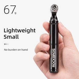 ROCKBROS Mini Bicycle Pump 130PSI Presta/Schrader Road MTB Mountain Bike Pump Cycling Inflator Hand Pump For Bicycle