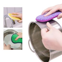 1/5Pcs Household Magic Sponge Kitchen Cleaning Sponge Scrubber Microfiber Scrub Sponges for Dishwashing Bathroom Accessories