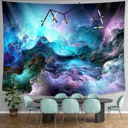Psychedelic wall hanging beach towel mandala thin blanket yoga universe space nebula big art tapestry printed covering
