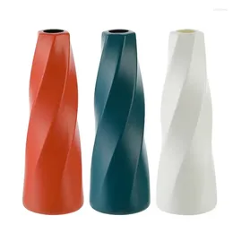 Vases Floral Unbreakable Ceramic Look Modern Vase Concise Decorative For Dried Flowers Or Real Table Decorations