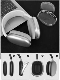 r Max Bluetooth Earbuds Headphone Accessories Transparent TPU Solid Silicone Waterproof Protective Case Airpod Maxs Headphones Headset Cover Case 59