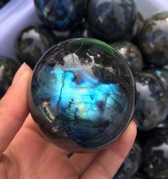 100 natural Madagascar Natural Heavy flash Labradorite Quartz Crystal Sphere Ball Healing crystal gemstone8338932