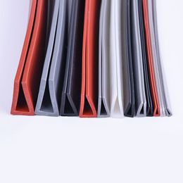 5 Metres Translucent Red Grey Black Silicone Rubber U Sealing Strip Glass Metal Wood Panel Edge Trim