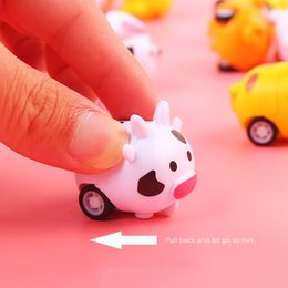 10PCS Cute Animal Pull Back Car Kids Birthday Party Favour Toys Baby Shower Guest Gift Souvenir Boys Girl Giveaway Pinata Fillers