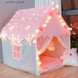 Toy Tents Pink Cute Princess Castle Tents Portable Indoor Outdoor Teepee Tent for Kids Folding Play Tent House Baby Balls Pool Playhouse L410