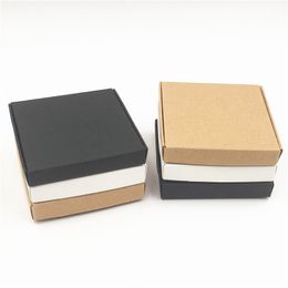 12pcs/Lot Cardboard Handmade Kraft Paper Boxes For Pizza Cupcake Package Gift Supplies Container Storage Boxes Accept Customised