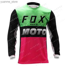 Cycling Shirts Tops Mens Long Sleeve Motocross Jersey BAT T-shirt Offroad DH Cross Camiseta Enduro Downhill Jersey Maillot Ciclismo Hombre Y240410