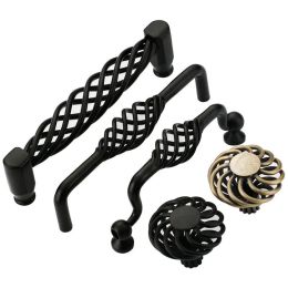 Bird Cage Furniture Handles Black Cabinet Knobs and Handles Kitchen Handle Cupboard Pulls Drawer Knobs Antique Bronze Handles