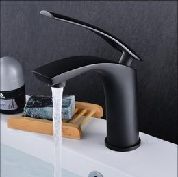 Basin Faucet Hot and Cold Water Mixer Tap Black Crane tap Bathroom Basin Mixer Decked Brass Sink Tap