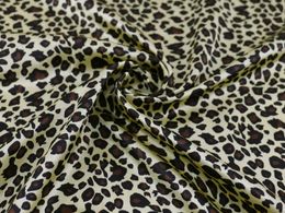 1 meter X 1.48 meter Africa Leopard Print Cloth Soft Scarf Fabric Satin Charmeuse