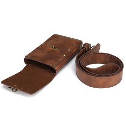 Medieval Pouch Bag Belt Leather Saddle Wallet Men Women Steampunk Viking Pirate Costume Antique Gear Accessory Cosplay For Adult