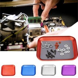 Tray Magnetic Screw Parts Organizer Bolt Holder Tool S Mechanic Nut Pad Square With And For