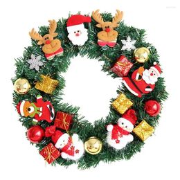 Decorative Flowers 40cm Santa Claus Snowman Wreaths Christmas Garland Artificial Dead Branches Garlands Tree
