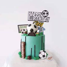 Football Cake Topper Decor Soccer Boy First Happy Birthday Boy Decor Footbal Cake Topper Soccer Treat Theme Dessert Decoration