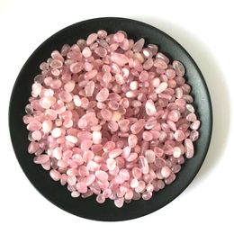 100g 8-12mm Natural Pink Crystal Gravel Rose Quartz Crystal Gravel Stone Rock Chips Lucky Healing Natural Stones and Minerals