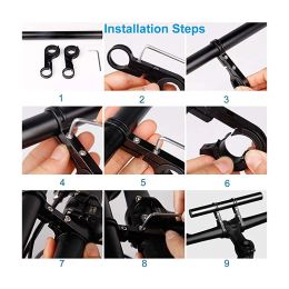 2023 30CM Aluminium Alloy Bicycle Handlebar Extender Mountain Bike Bicycle Front Light Bracket Lamp Flashlight Accessories