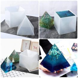 DIY 15CM Super Large Pyramid Silicone Resin Mould Mould Craft Jewellery Crystal With Plastic Making Tools Pyramid Mould