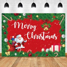Merry Christmas Bokeh Party Backdrop Winter Snow Xmas Glitters Blue Ball Star Cake Smash Photography Background Table Decoration