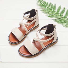 Kid Shoes Leather Girls Shoes kids Summer Baby Girls Sandals Shoes Skidproof Toddlers Infant Children Kids Shoes Beige Summer