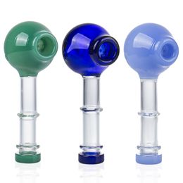 Y289 Smoking Pipe About 5.11 Inches Coloured Mouth Big Tobacco Star Screen Perc Tobacco Bowl Dab Rig Glass Pipe Smooth Airflow