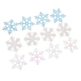 200Pcs 30mm Polyester Felt Padded Snowflake Patch Appliques Craft Party Diy Scrapbooking Garment Decor