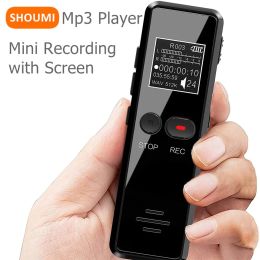 Players Shoumi New Professional Dictaphone Recording Double Mic MP3 Player 8GB Voice Activated Recorder Noise Reduction Voice Recorder
