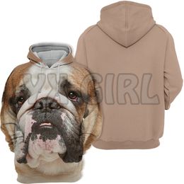 Animals Dogs English Bulldog Pitbull Naughty 3D Printed Hoodies Unisex Pullovers Funny Dog Hoodie Casual Street Tracksuit