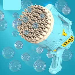 Pomperos Toys Bubble Gun Rocket 69 Holes Rocket Bubbles Machine Launcher Shape Automatic Blower Soap Toys Kids Children Toy Gift