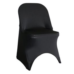 10pcs Lycra Spandex Folding Chair Covers Elastic Stretch Party Wedding Chair Covers Hotel Event Decoration